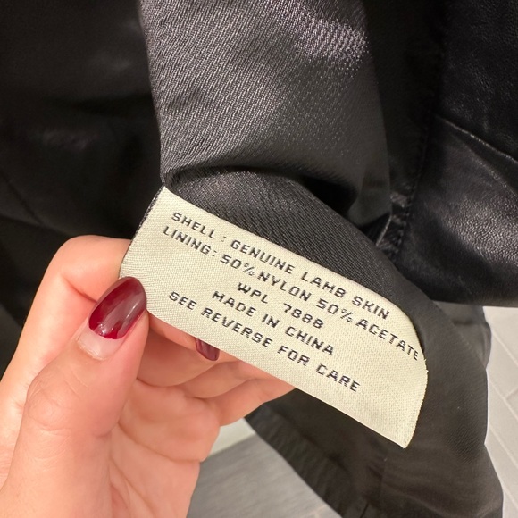 Anne Klein 100% Lambskin Leather Blazer M - Picture 5 of 5